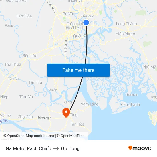Ga Metro Rạch Chiếc to Go Cong map
