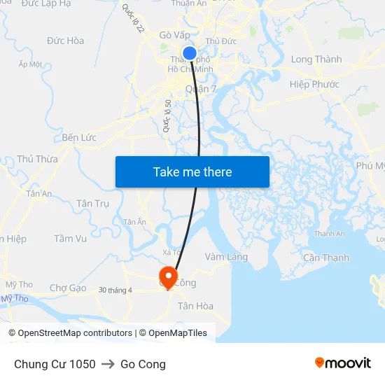 Chung Cư 1050 to Go Cong map