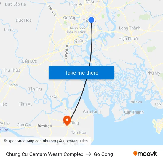 Chung Cư Centum Weath Complex to Go Cong map