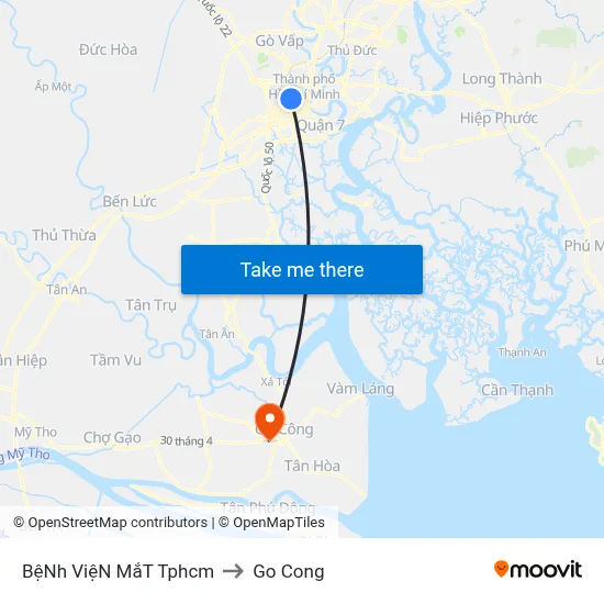BệNh ViệN MắT Tphcm to Go Cong map