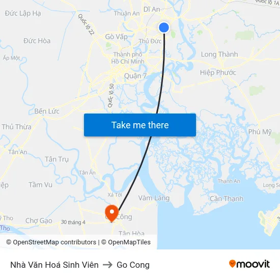 Nhà Văn Hoá Sinh Viên to Go Cong map