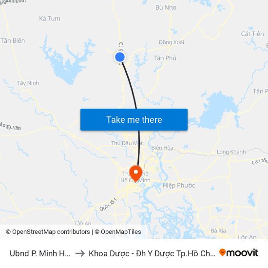Ubnd P. Minh Hưng to Khoa Dược - Đh Y Dược Tp.Hồ Chí Minh map