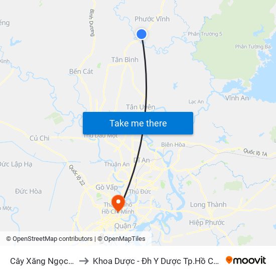 Cây Xăng Ngọc Ánh to Khoa Dược - Đh Y Dược Tp.Hồ Chí Minh map