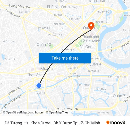 Dã Tượng to Khoa Dược - Đh Y Dược Tp.Hồ Chí Minh map