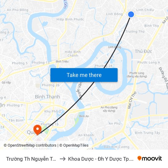 Trường Th Nguyễn Trung Trực to Khoa Dược - Đh Y Dược Tp.Hồ Chí Minh map