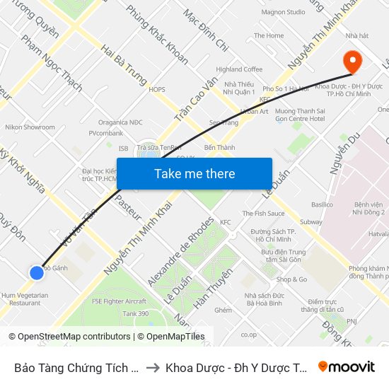 Bảo Tàng Chứng Tích Chiến Tranh to Khoa Dược - Đh Y Dược Tp.Hồ Chí Minh map