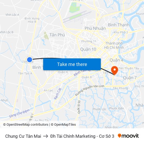 Chung Cư Tân Mai to Đh Tài Chính Marketing - Cơ Sở 3 map