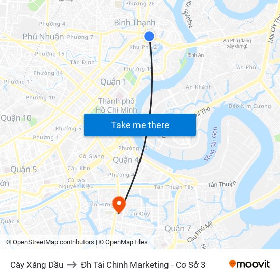 Cây Xăng Dầu to Đh Tài Chính Marketing - Cơ Sở 3 map