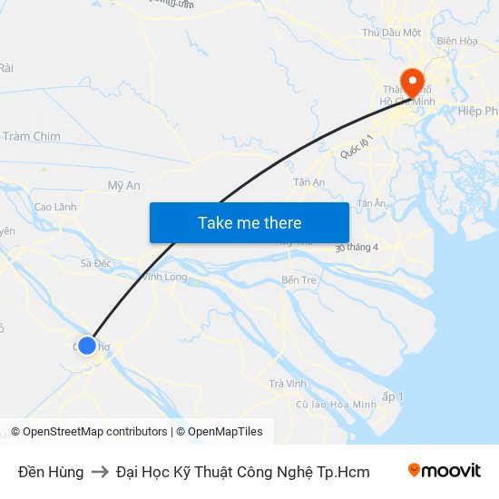 Đền Hùng to Đại Học Kỹ Thuật Công Nghệ Tp.Hcm map