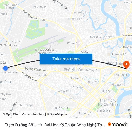 Trạm Đường Số 27 to Đại Học Kỹ Thuật Công Nghệ Tp.Hcm map