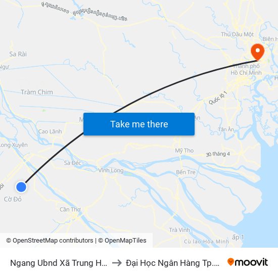 Ngang Ubnd Xã Trung Hưng to Đại Học Ngân Hàng Tp.Hcm map