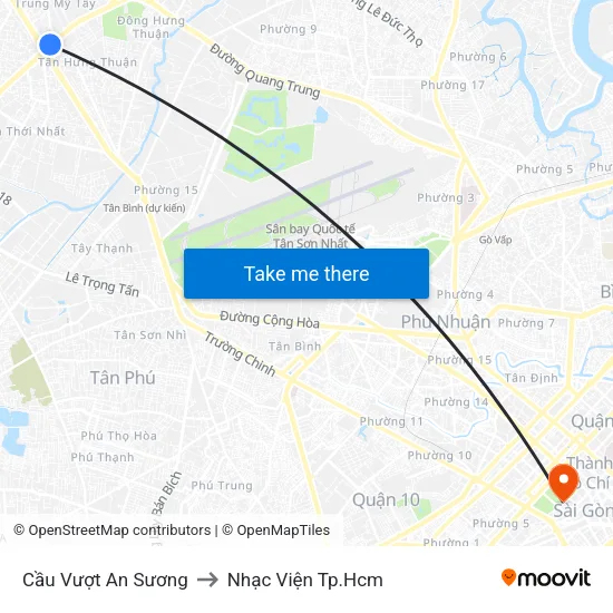 Cầu Vượt An Sương to Nhạc Viện Tp.Hcm map