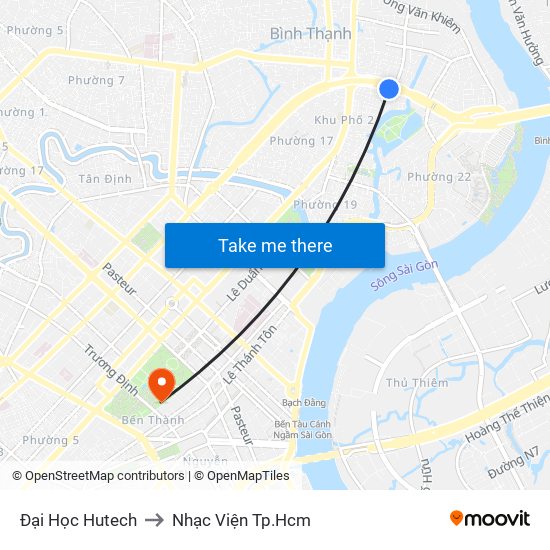 Đại Học Hutech to Nhạc Viện Tp.Hcm map