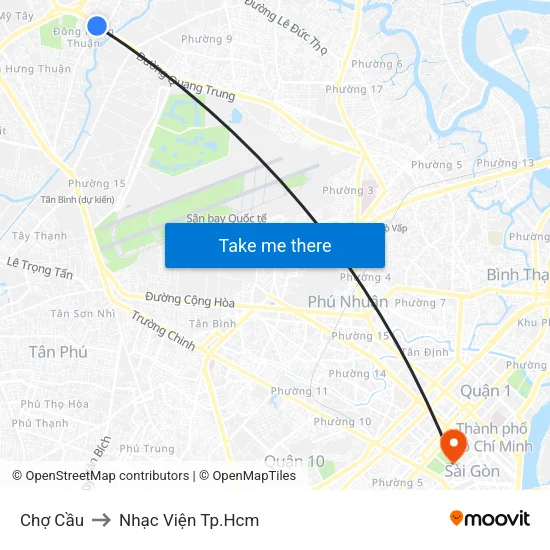 Chợ Cầu to Nhạc Viện Tp.Hcm map