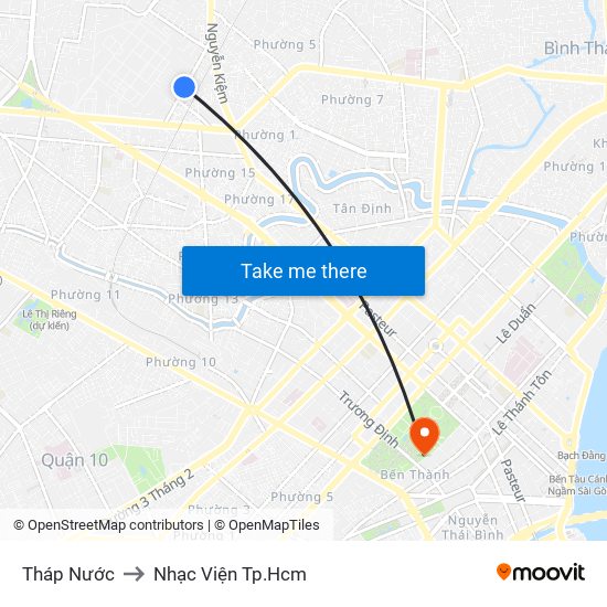 Tháp Nước to Nhạc Viện Tp.Hcm map