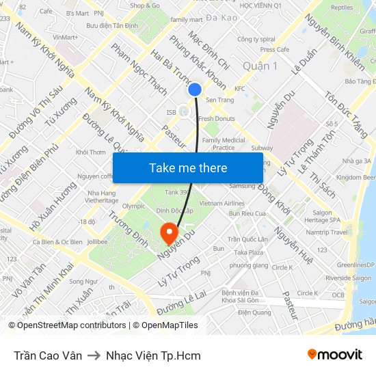 Trần Cao Vân to Nhạc Viện Tp.Hcm map
