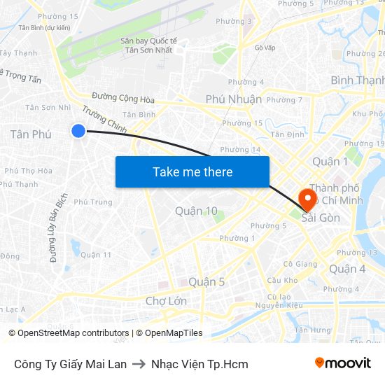 Công Ty Giấy Mai Lan to Nhạc Viện Tp.Hcm map