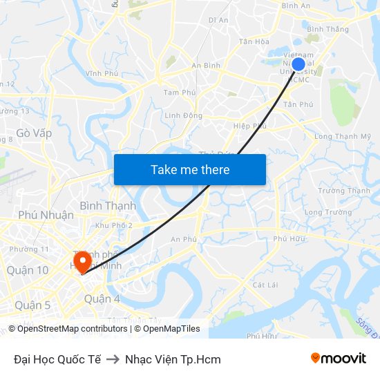 Đại Học Quốc Tế to Nhạc Viện Tp.Hcm map