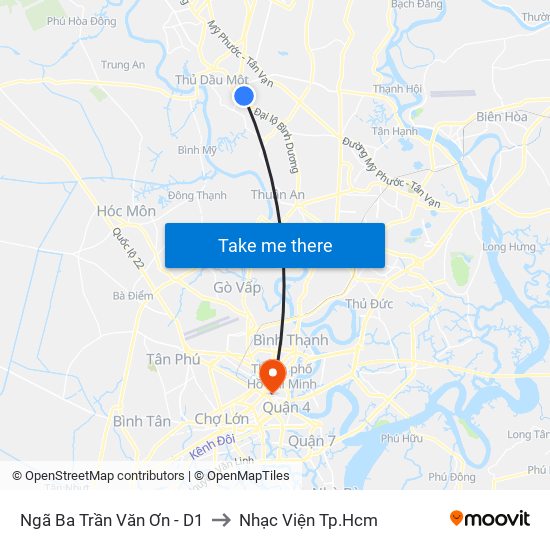 Ngã Ba Trần Văn Ơn - D1 to Nhạc Viện Tp.Hcm map