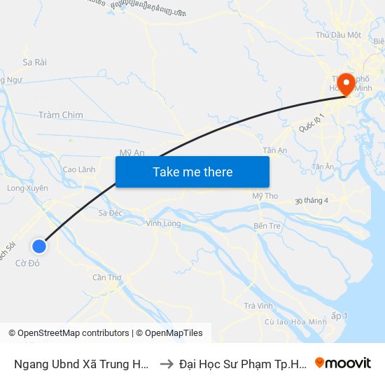 Ngang Ubnd Xã Trung Hưng to Đại Học Sư Phạm Tp.Hcm map