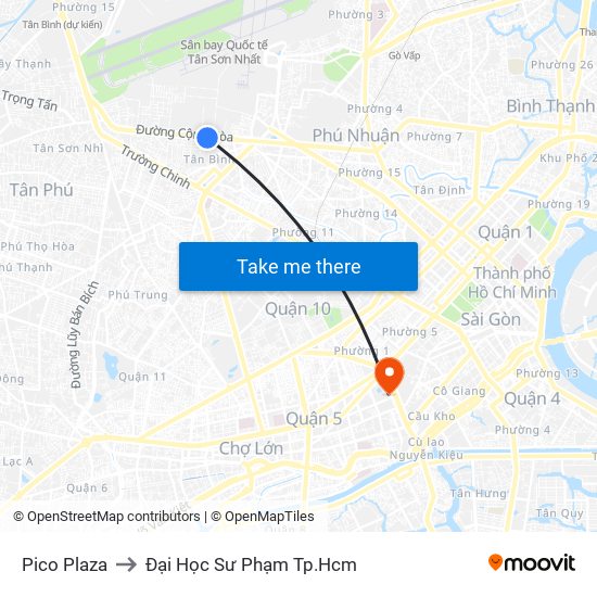 Pico Plaza to Đại Học Sư Phạm Tp.Hcm map