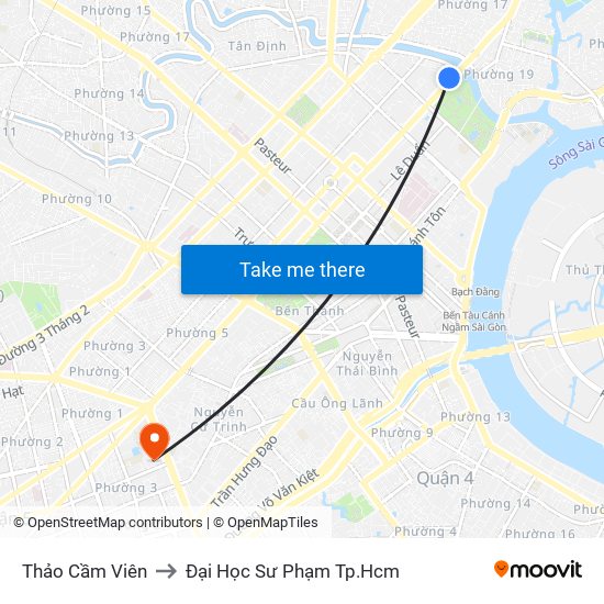 Thảo Cầm Viên to Đại Học Sư Phạm Tp.Hcm map