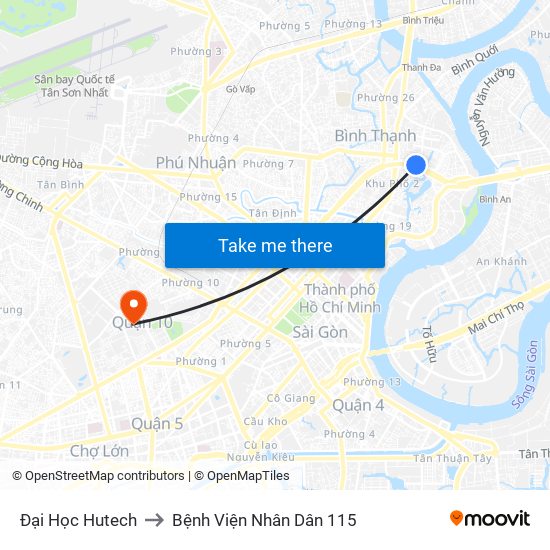 Đại Học Hutech to Bệnh Viện Nhân Dân 115 map