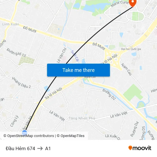 Đầu Hẻm 674 to A1 map