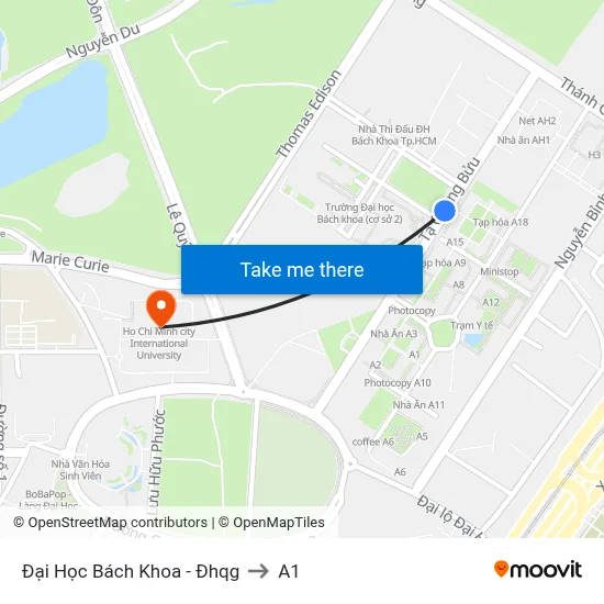 Đại Học Bách Khoa - Đhqg to A1 map