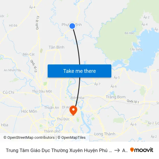Trung Tâm Giáo Dục Thường Xuyên Huyện Phú Giáo to A1 map