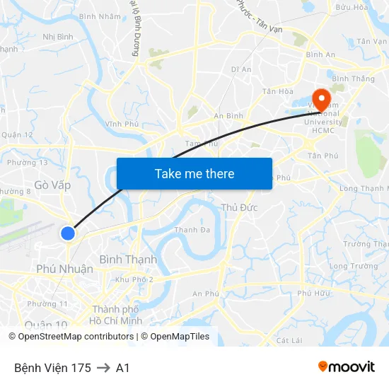 Bệnh Viện 175 to A1 map