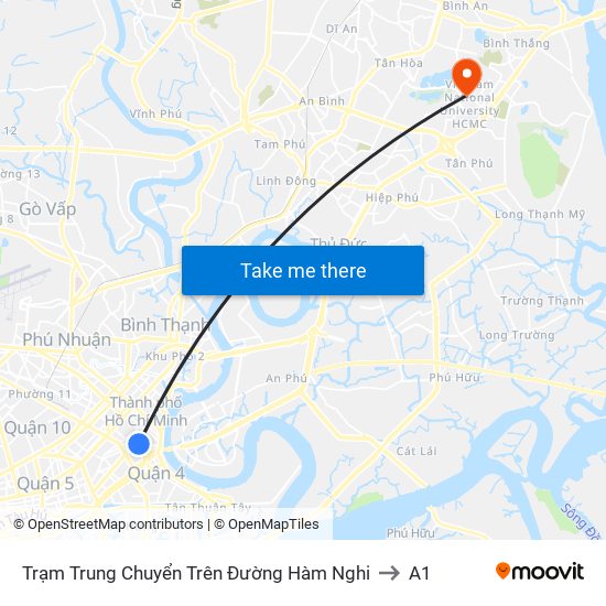 Trạm Trung Chuyển Trên Đường Hàm Nghi to A1 map