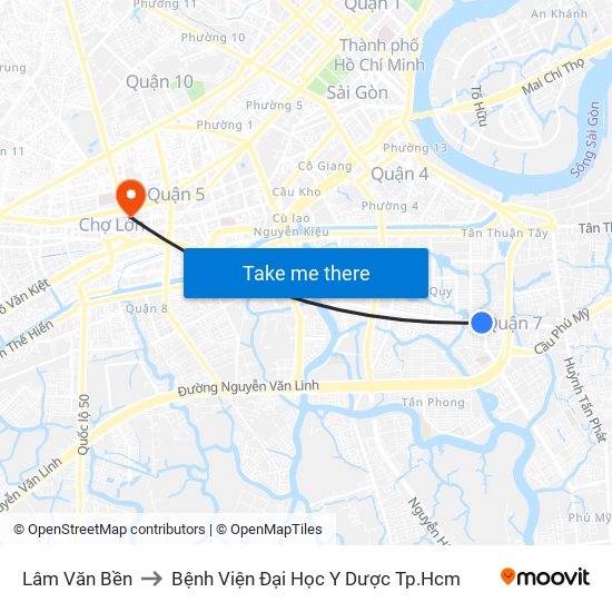 Lâm Văn Bền to Bệnh Viện Đại Học Y Dược Tp.Hcm map