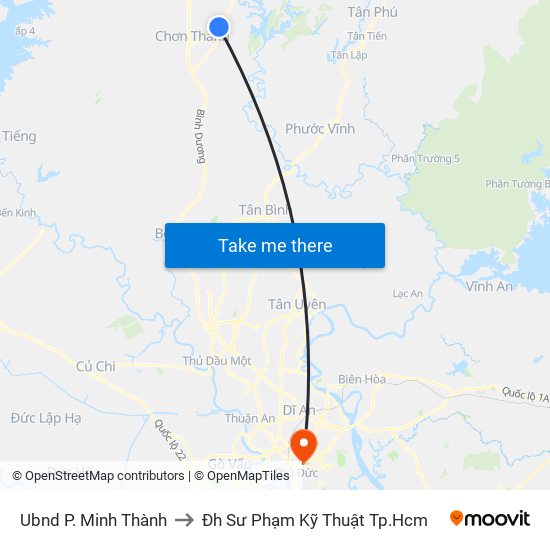 Ubnd P. Minh Thành to Đh Sư Phạm Kỹ Thuật Tp.Hcm map