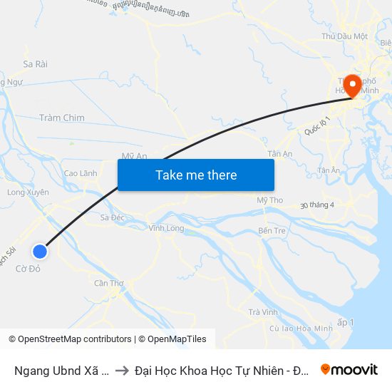 Ngang Ubnd Xã Trung Hưng to Đại Học Khoa Học Tự Nhiên - Đhqg Tp.Hcm - Cơ Sở 1 map