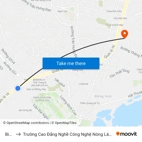 Big C to Trường Cao Đẳng Nghề Công Nghệ Nông Lâm Nam Bộ map