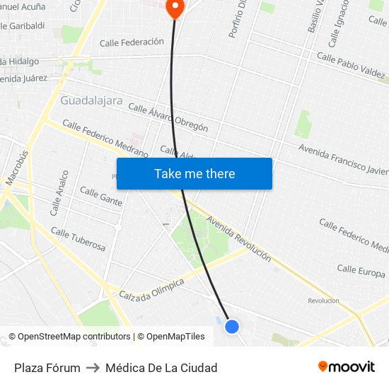 Plaza Fórum to Médica De La Ciudad map