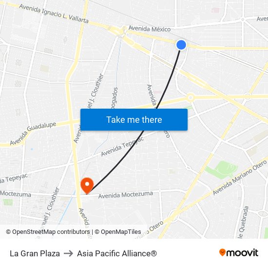 La Gran Plaza to Asia Pacific Alliance® map