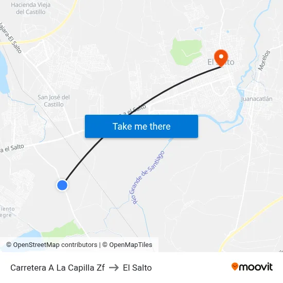 Carretera A La Capilla Zf to El Salto map