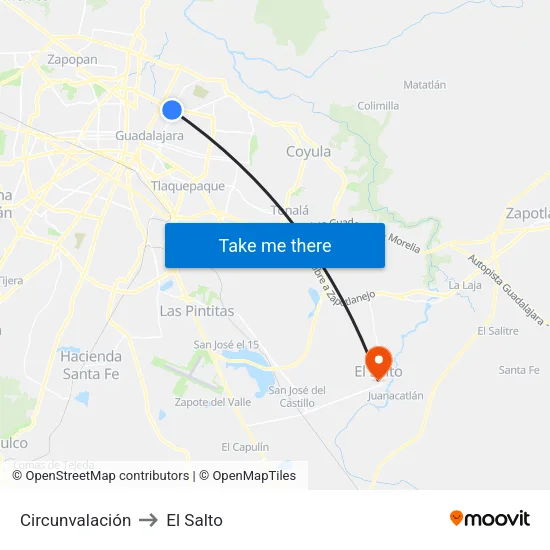 Circunvalación to El Salto map