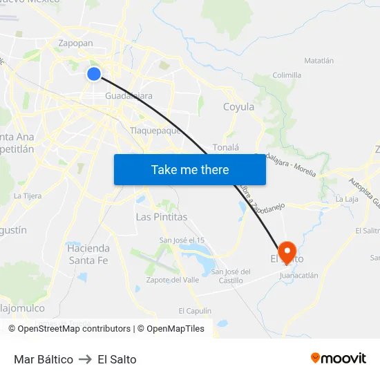 Mar Báltico to El Salto map