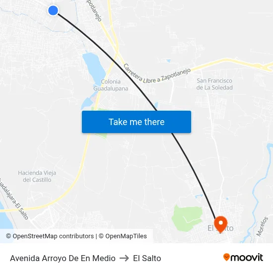 Avenida Arroyo De En Medio to El Salto map