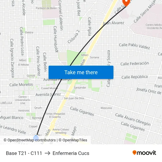 Base T21 - C111 to Enfermeria Cucs map