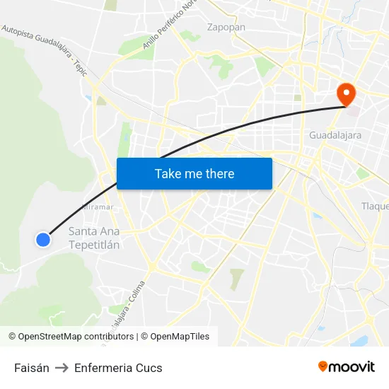 Faisán to Enfermeria Cucs map