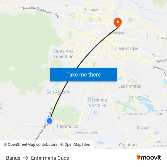 Banus to Enfermeria Cucs map