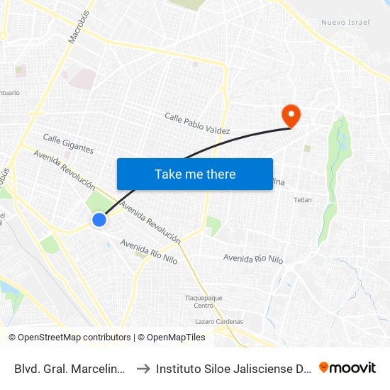 Blvd. Gral. Marcelino García Barragán to Instituto Siloe Jalisciense De Ciencias De La Salud map