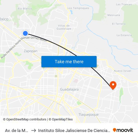 Av. de la Mancha to Instituto Siloe Jalisciense De Ciencias De La Salud map