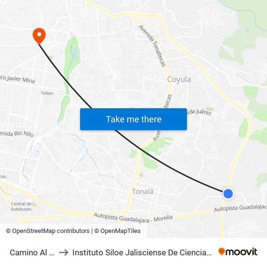 Camino Al Vado to Instituto Siloe Jalisciense De Ciencias De La Salud map