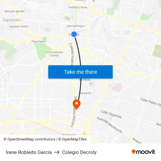 Irene Robledo García to Colegio Decroly map