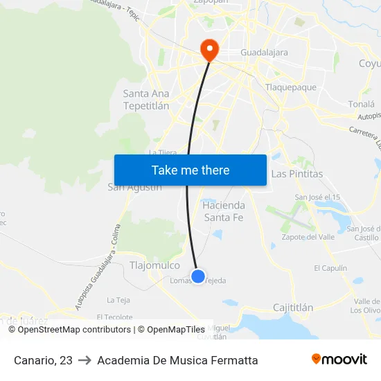 Canario, 23 to Academia De Musica Fermatta map